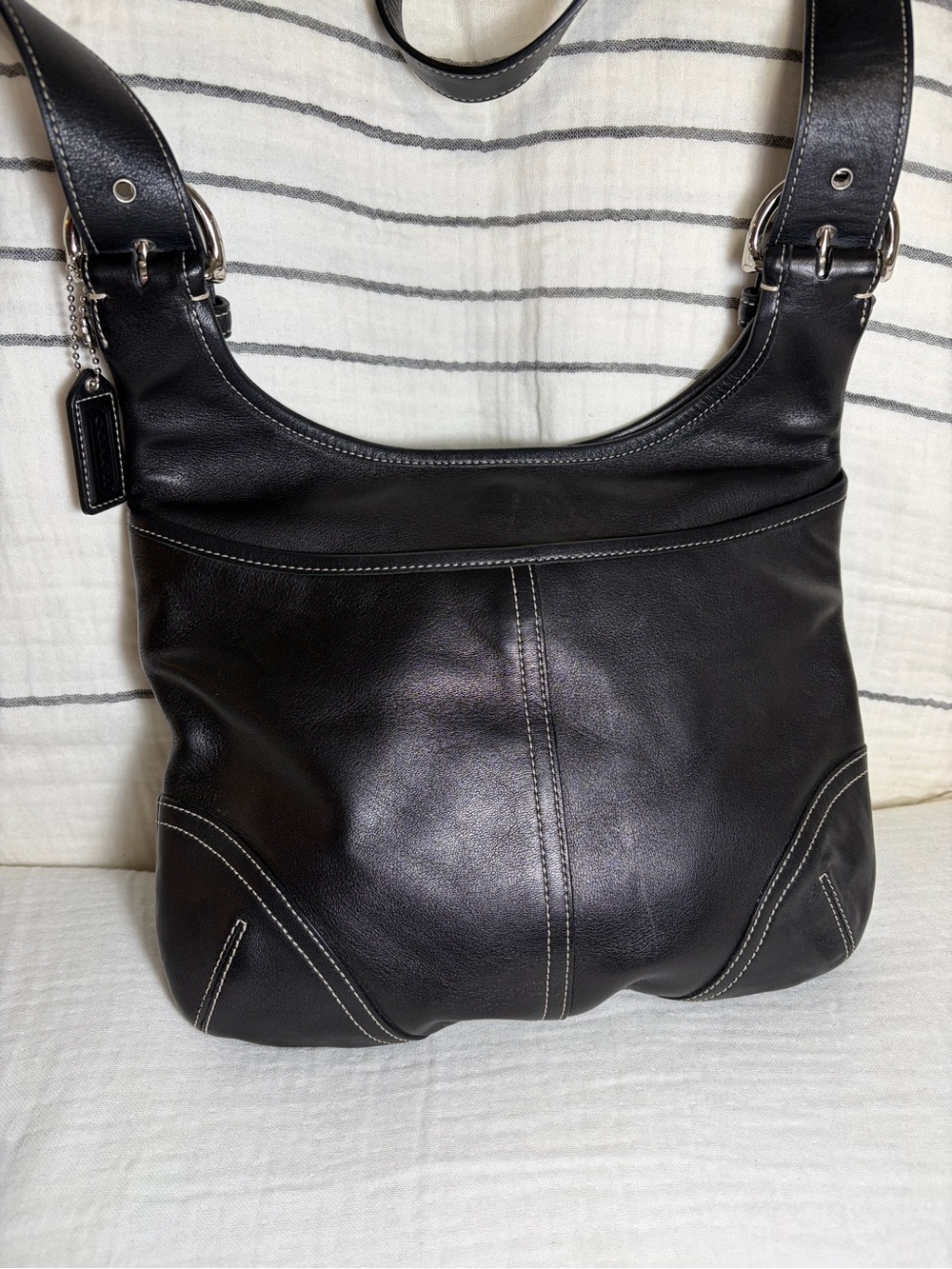 Coach Soho Black Leather Shoulder Bag Vintage - Picture 4 of 11